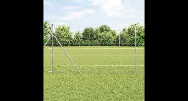 vidaXL - Weidehekwerk - Zilver