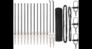 vidaXL - Hekpaal. - Grijs