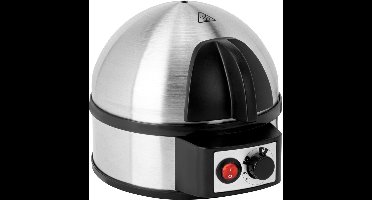 RVV® Eierkoker electrisch - Eierkoker - Eierkoker met timer - Zilver - ‎19cm x 22cm x 16cm