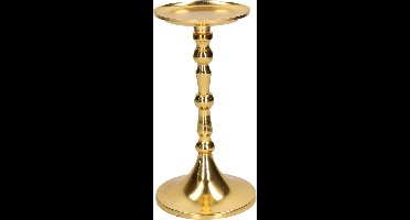 Cepewa Kandelaar - klassiek - goudkleurig - metaal - 10 x 22 cm - kaarshouder voor dinerkaarsen