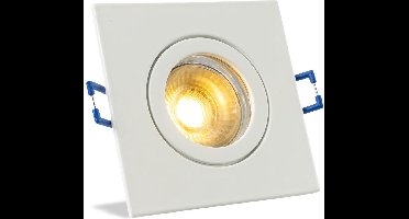 IP44 Platte "3 - step"Inbouwspot Blake - badkamer of buiten - Vierkante spot - Wit - Extra Warm Wit - 2700K - 6 Watt - Paulmann