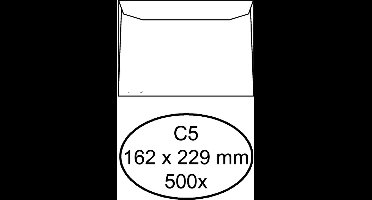 Envelop Quantore bank C5 162x229mm wit 500stuks
