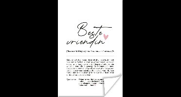 PosterMonkey - Poster - Betekenis - Vriendin - Cadeau voor vriendin - Cadeau voor vrouw - Wanddecoratie - Woonkamer - Slaapkamer - 80x120 cm