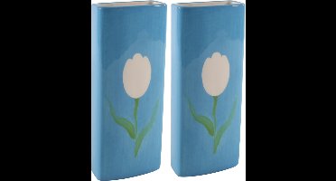 Svenska Living Radiatorbak luchtbevochtiger/waterverdamper - 2 st - 20 x 8 cm - porselein