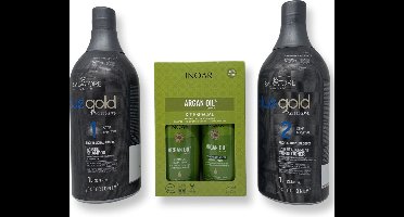 SALVATORE BLU GOLD ANTIFRIZZ  NR 1/2 & ARGAN OIL SHAMPOO CONDITIONER 500 ML