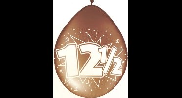 Folat Feest ballonnen - 12,5 jaar - 8x - koper - Jubileum - versiering - feestballonnen