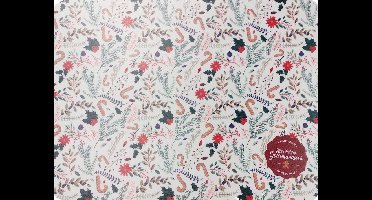 Kerst Placemat – Wit Kerstmotief – 40x30 cm – Set van 4 stuks