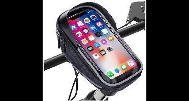 LuxeBass Telefoonhouder fiets - Fietshouder - Stuurtas - Fiets - Waterbestendig - Zwart - Universeel