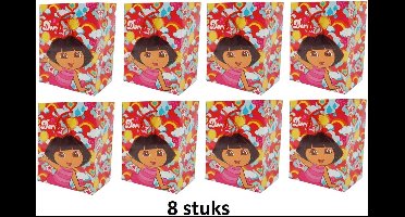 Dora Explorer Geschenktas 18 cm shoppers 8stuks