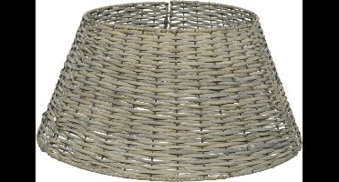KSD Kerstboom mand - grijs - D57 x H28 cm - rotan - voor kerstboom tot 180 cm - kerstboomrok