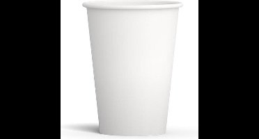 Koffiebeker Wit | Wit | 200ml | 100 stuks | Kartonnen beker | Papieren beker| Drinkbeker