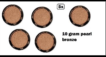 5x PXP Professional Colours 10 gram pearl bronze - Schmink brons festival thema feest party fun