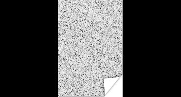 Poster Graniet - Zwart - Wit - Patroon - Grijs - 20x30 cm - Kerstversiering - Kerstdecoratie voor binnen - Kerstmis