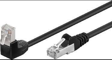 FTP CAT5e Gigabit Netwerkkabel - 1 kant haaks - CCA - 3 meter - Zwart