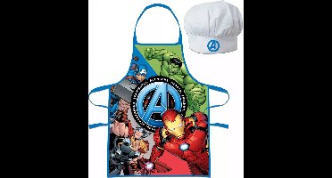 Marvel Avenger Kokssetje - van 3 Jaar tot 8 - Schort en Muts - keukensetje