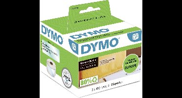 DYMO originele grote LabelWriter adreslabels | 36 mm x 89 mm | 2 rollen met elk 130 labels (260 zelfklevende etiketten) | Geschikt voor de LabelWriter labelprinters | Gemaakt in Europa