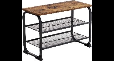 AZURU Schoenenkast met 2 lagen - 6 Paar Schoenen - Hout - Metaal