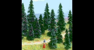 Busch - 10 Stecktannen  N/z (Bu6503) - modelbouwsets, hobbybouwspeelgoed voor kinderen, modelverf en accessoires