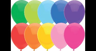 Haza feest/verjaardag Ballonnen - mix gekleurd - 100x - latex - party versiering - 30 cm