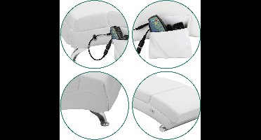 Casaria Relaxfauteuil - Massage en Verwarmingsfunctie - Wit
