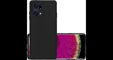 Hoesje - Geschikt voor OPPO Find X5 - Sterk & Shockproof - Hoes Cover - Siliconen Case - Zwart