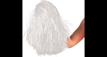 Boland - Pompom deluxe wit Wit - Volwassenen - Vrouwen - Cheerleader - Sport