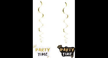 Boland - Set 2 decoratieswirls 'Party time' - Glitter & Glamour - Glamour - NYE - Oudjaarsavond - Verjaardag