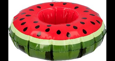 Boland - Opblaasbare bekerhouder Watermeloen - Kinderen en volwassenen - Verjaardag, Kinderfeestje, Themafeest, Tienerfeestje - Tropisch