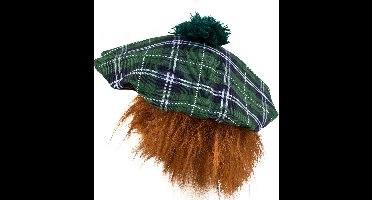 Boland - Baret Mr Tartan groen Groen - Één maat - Volwassenen - Unisex - Landen