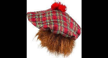 Boland - Baret Mr Tartan rood Rood - Één maat - Volwassenen - Unisex - Landen