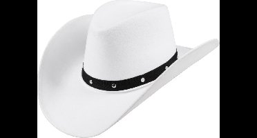 Boland - Hoed cowboy Wichita wit Wit - 59 - Volwassenen - Unisex - Cowboy - Indiaan - Festival