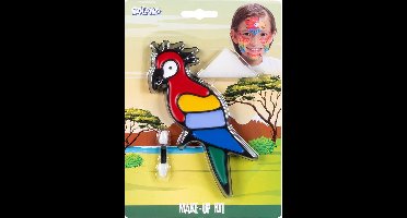 Boland - Set Make-up Schmink palet Papegaaitje - - Schmink palet - Carnaval, Themafeest, Kinderfeestje