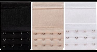 New Age Devi - Multipack BH 3 verlengstukken (4 haaks met elastisch tussenstuk)