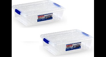 Plasticforte Opbergbox met deksel - 5x - 0,5 liter - transparant - kunststof - opbergkist