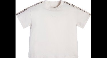 Guess Girls Logo Shirt Creme - Maat 128