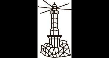 Eco Wood Art (EWA) Wandpuzzel Lighthouse, 1546, 50,5x87x0,7cm