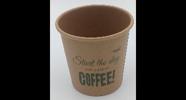 Silly Times koffie beker - biobased paper cups 180 ml - 50 stuks