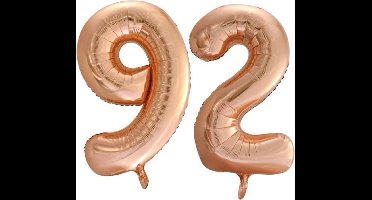 Folieballon nr. 92 Rosé Goud 86cm