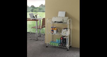 Metaltex - Bergkast Grande 3 verdiepingen - 63x34x86 cm - Silver