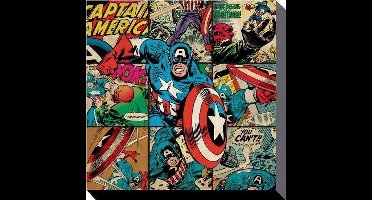 MARVEL COMICS - Canvas 40X40 - Captain America Squares