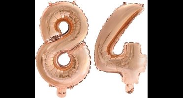 Folieballon nr. 84 Rosé Goud 41cm