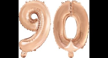 Folieballon nr. 90 Rosé Goud 41cm