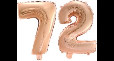 Folieballon nr. 72 Rosé Goud 41cm