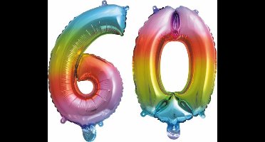 Folieballon nr. 60 Regenboog 41cm