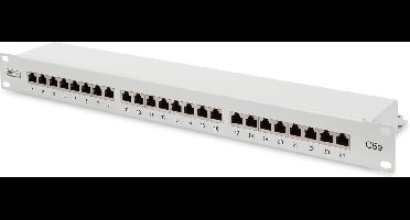 Digitus - DN-91524S Patch Panel - CAT5E – Afgeschermd - 1U -19" - 24 x poorten RJ45 Socket 8P8C, LSA