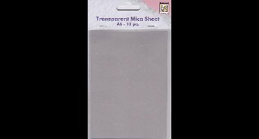 MICA001 Nellie Snellen - transparante Mika vellen A6 - 10 stuks - plastic sheets voor kaarten maken