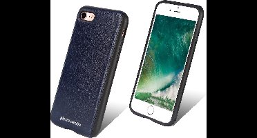 Blauw hoesje Pierre Cardin - Backcover - Stijlvol - Leer - voor iPhone 7-8 - Luxe cover