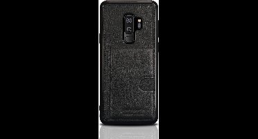 Zwart hoesje van Pierre Cardin - Backcover - Stijlvol - Leer - Galaxy S9 Plus - Luxe cover