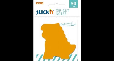 Stick'n Sticky Dinosaurus Notes - 70 x 68mm - Oranje - 50 Memoblaadjes