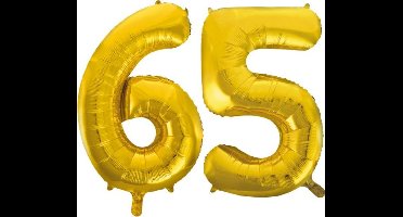 Folieballon nr. 65 Goud 86cm